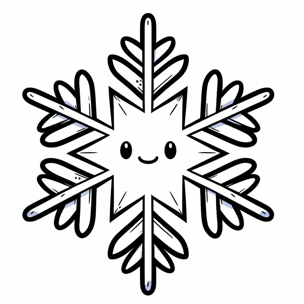 coloriage Flocon de Neige à imprimer gratuit