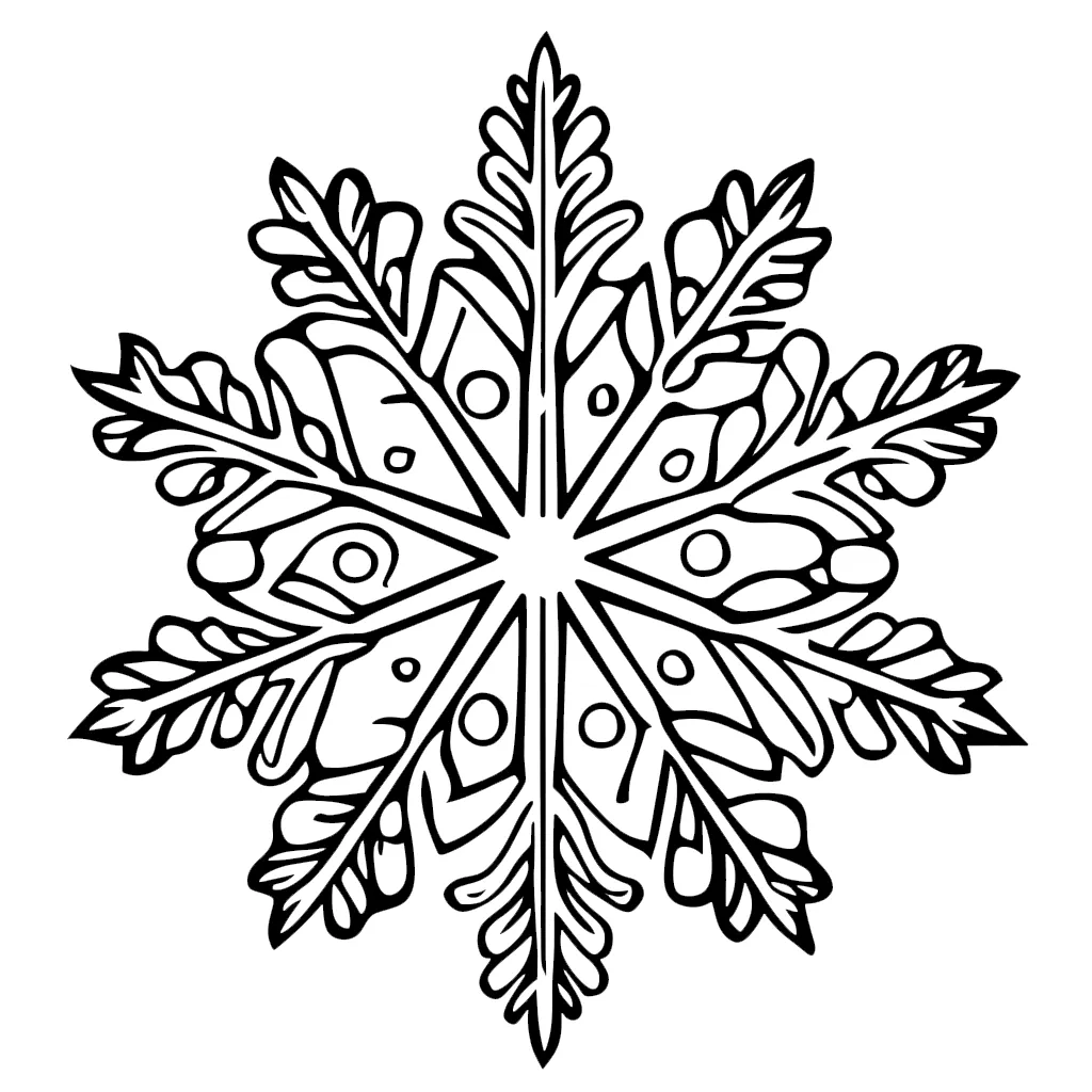 coloriage Flocon de Neige à imprimer pour enfant de 3 ans