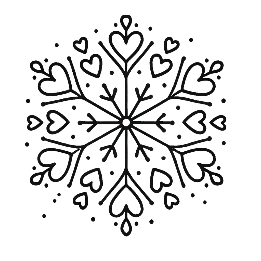 coloriage Flocon de Neige pour enfant de 6 ans