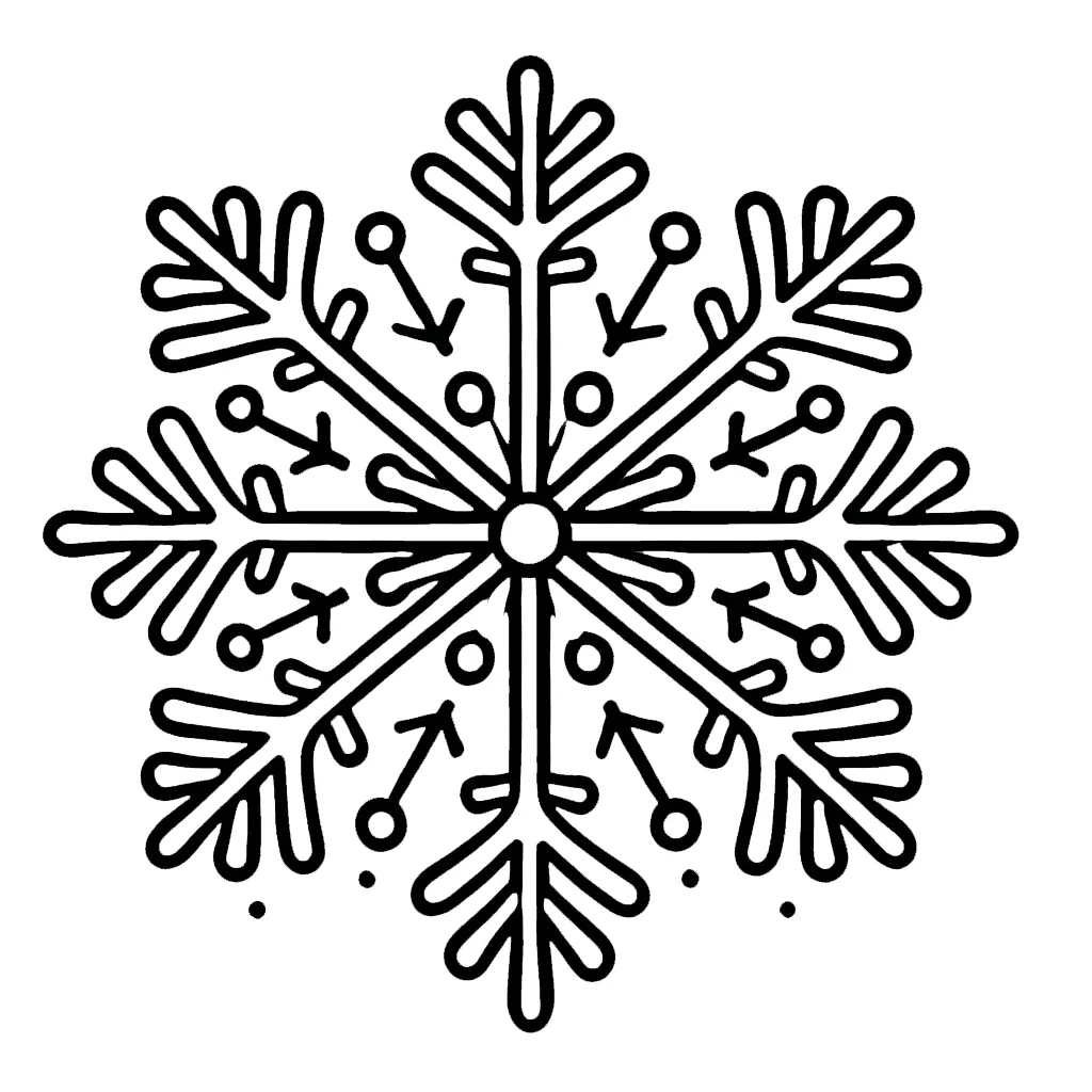 imprimer coloriage Flocon de Neige pour enfant