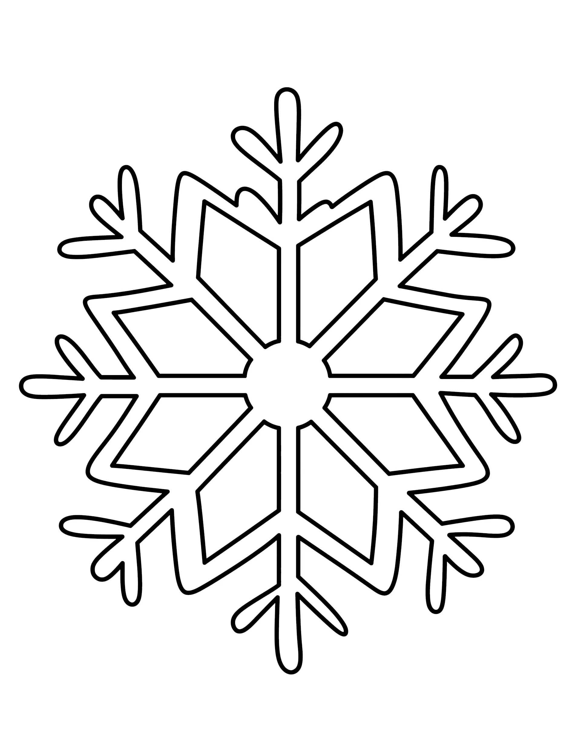 coloriage Flocon de Neige pour enfant de 3 ans