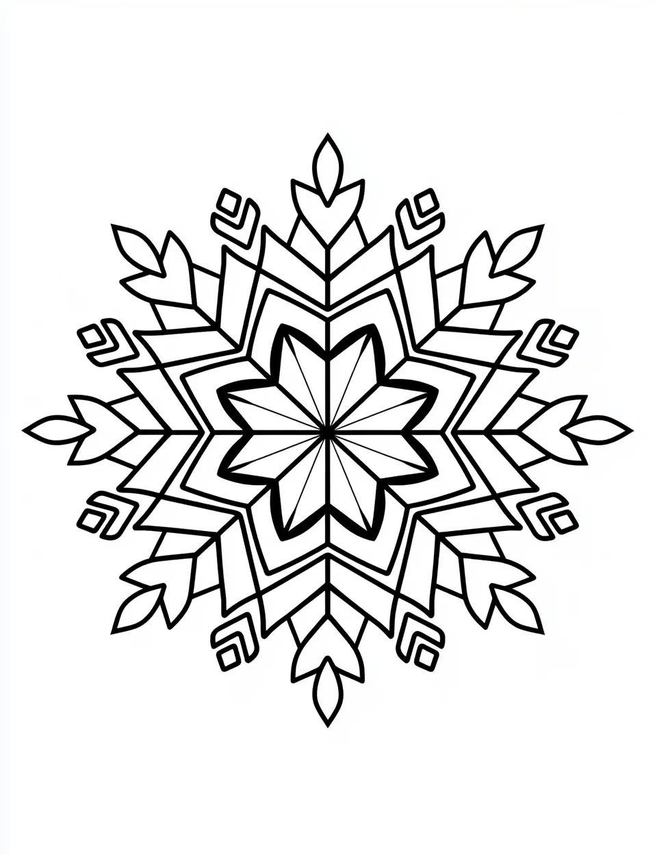 imprimer coloriage Flocon de Neige gratuit