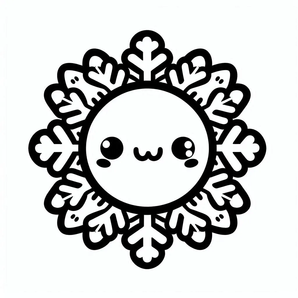 coloriage Flocon de Neige à imprimer pdf 1