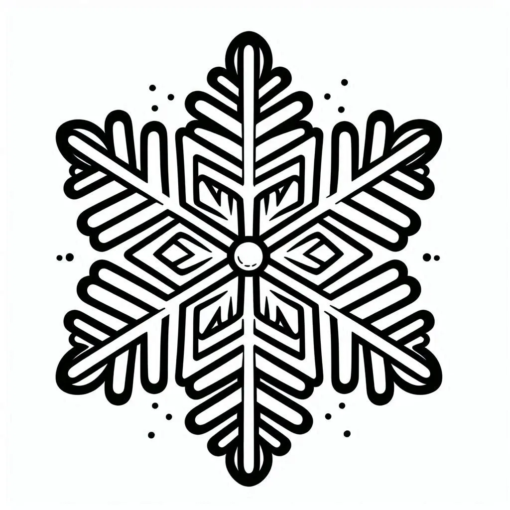 coloriage Flocon de Neige à imprimer pour enfant de 10 ans