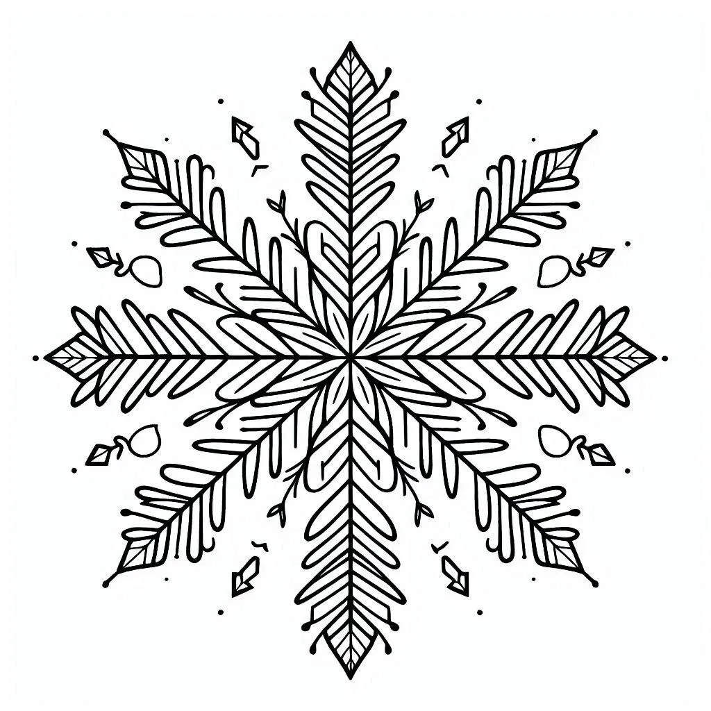 coloriage Flocon de Neige gratuit en ligne