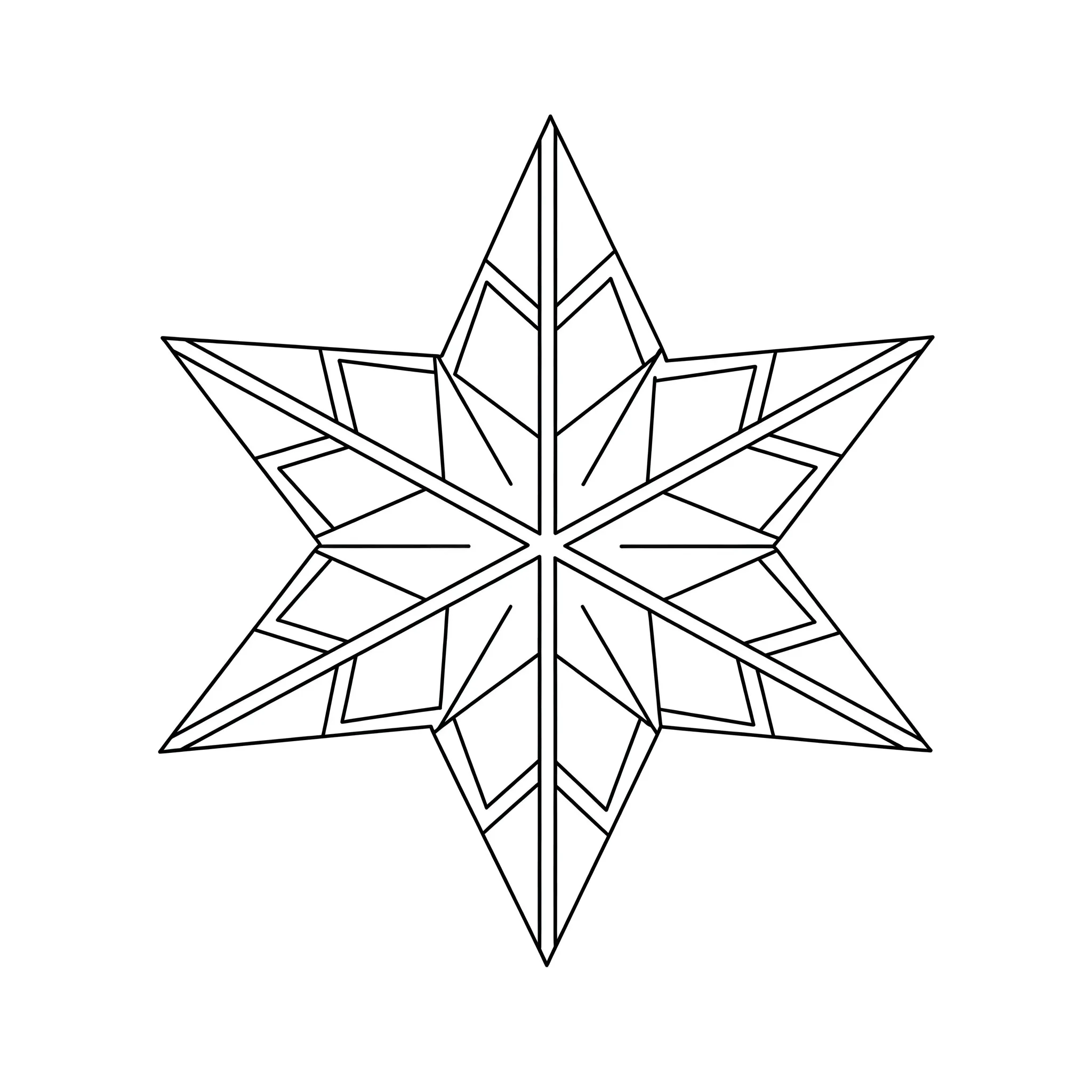 coloriage Flocon de neige étoile gratuit a imprimer