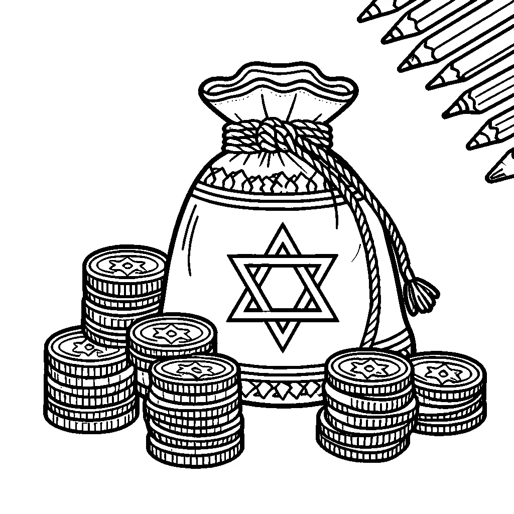 coloriage Hanukkah à imprimer pdf gratuit