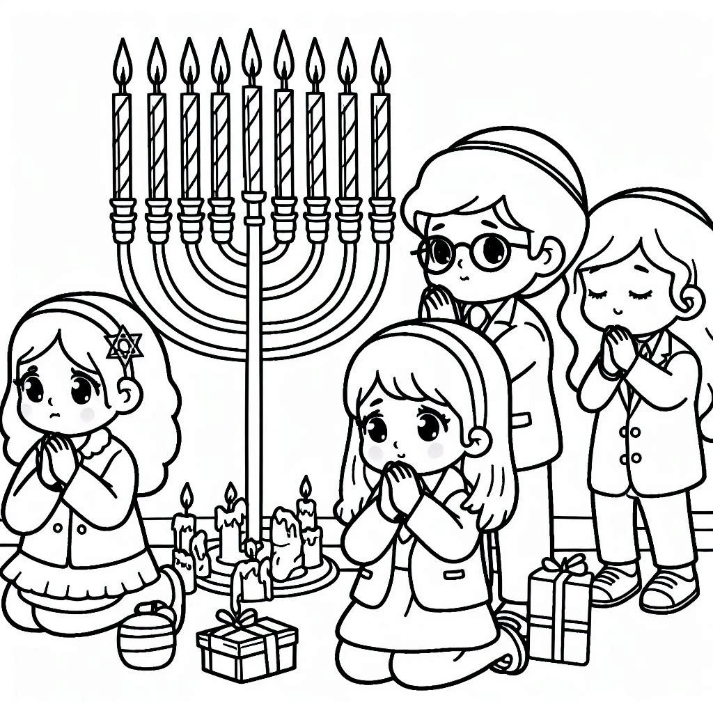 coloriage Hanukkah en ligne