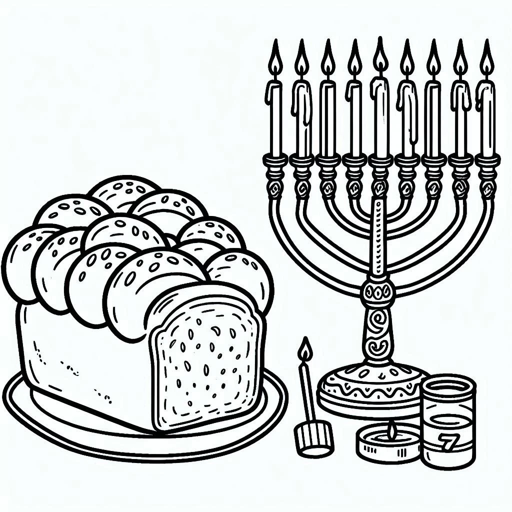 coloriage Hanukkah en ligne pour enfant