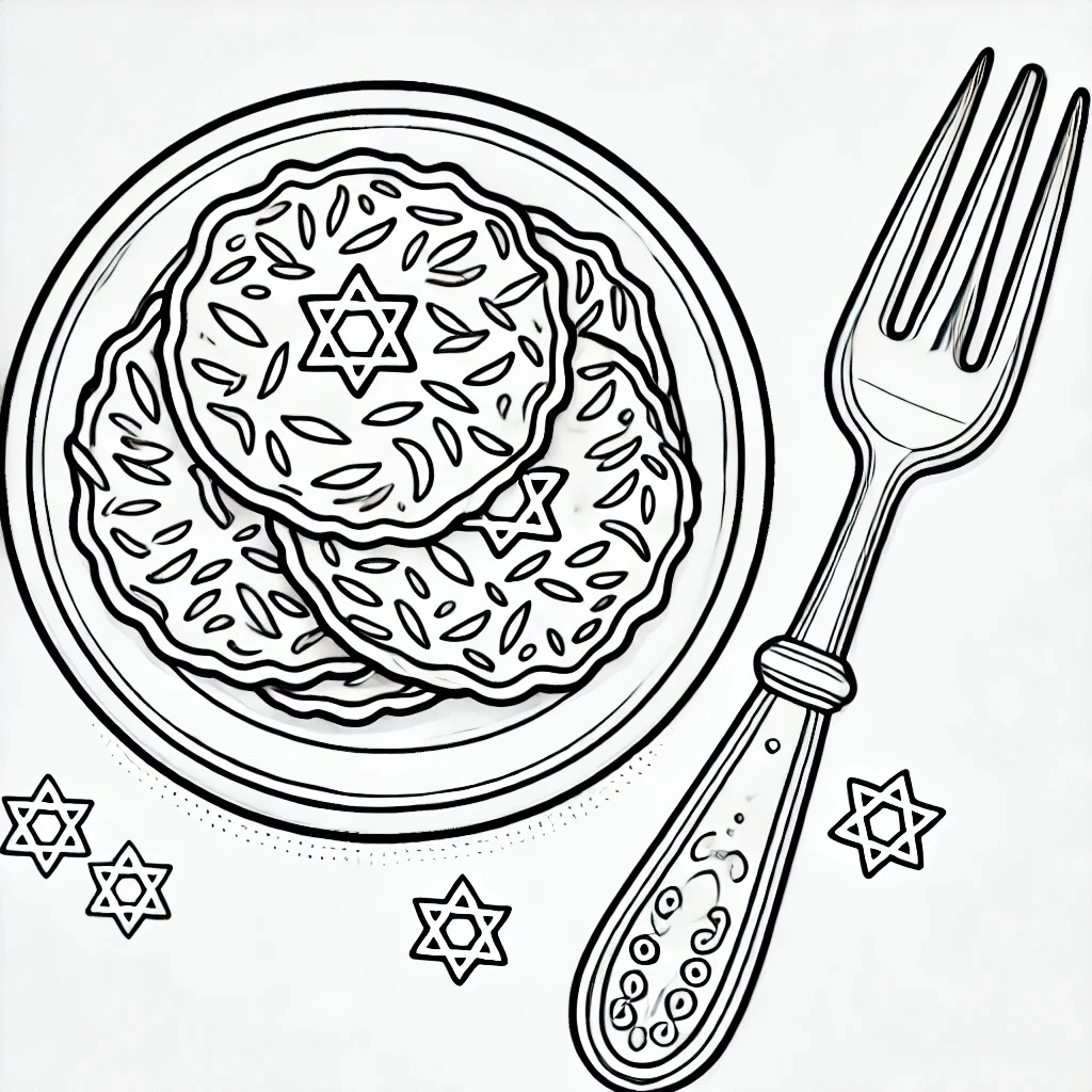 coloriage Hanukkah pour enfant a imprimer gratuit