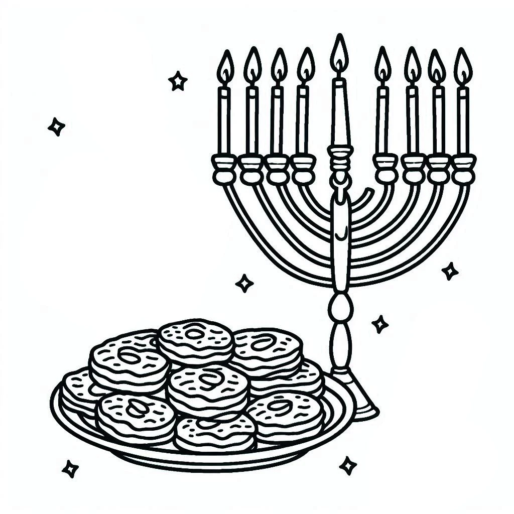 coloriage Hanukkah à imprimer gratuit