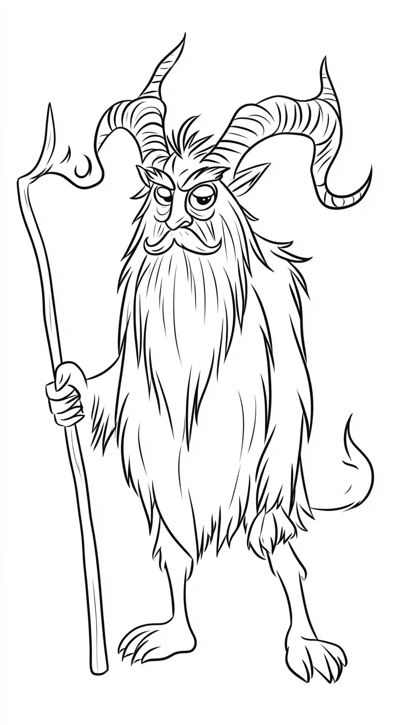 coloriage Krampus educatif pour enfant