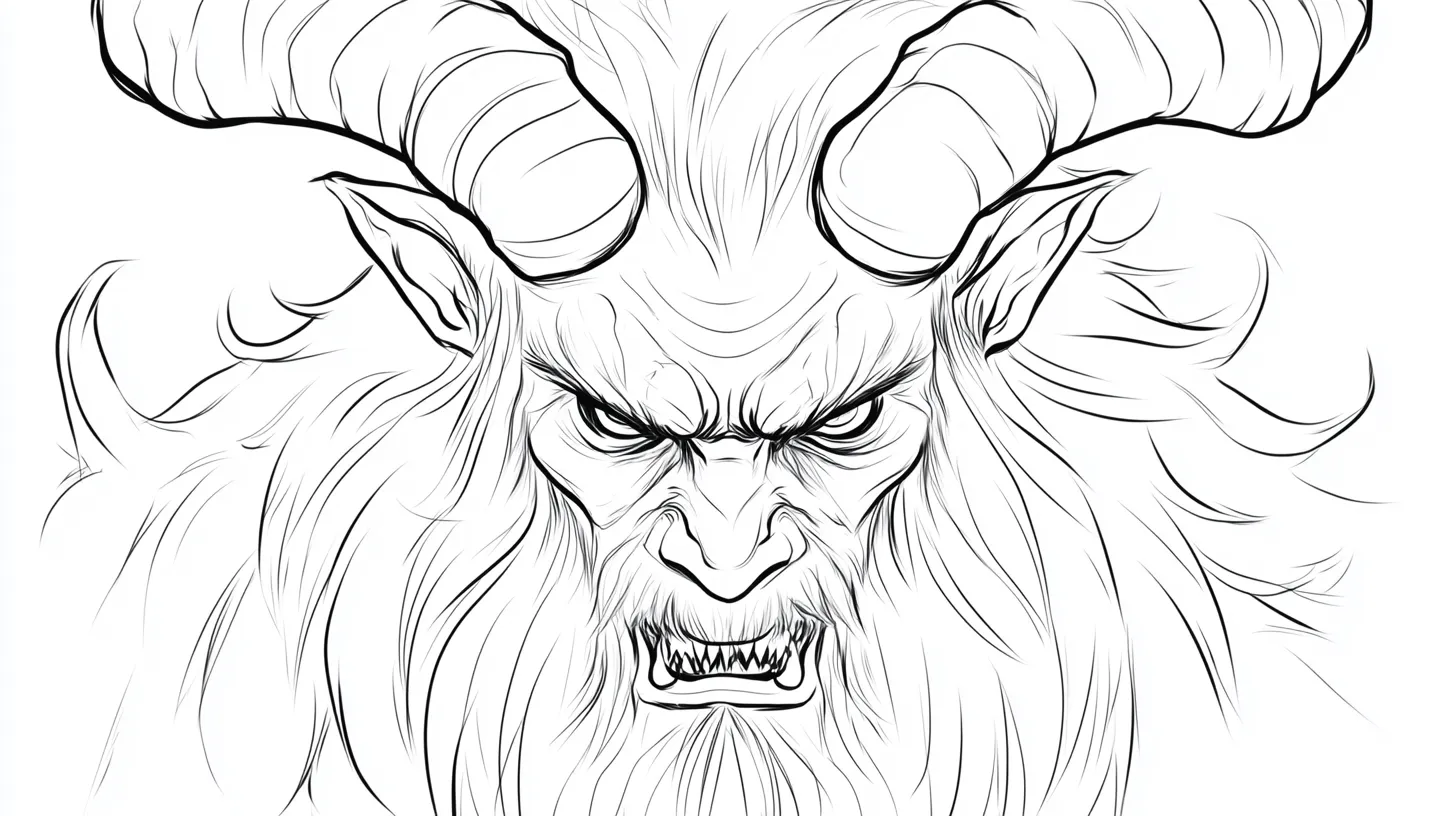 image pour coloriage Krampus enfant