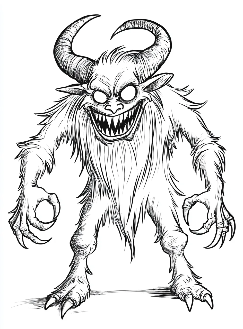 a imprimer coloriage Krampus gratuit 1