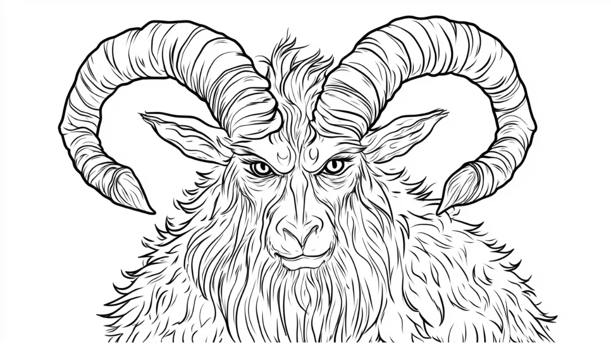 coloriage Krampus pour enfant gratuit