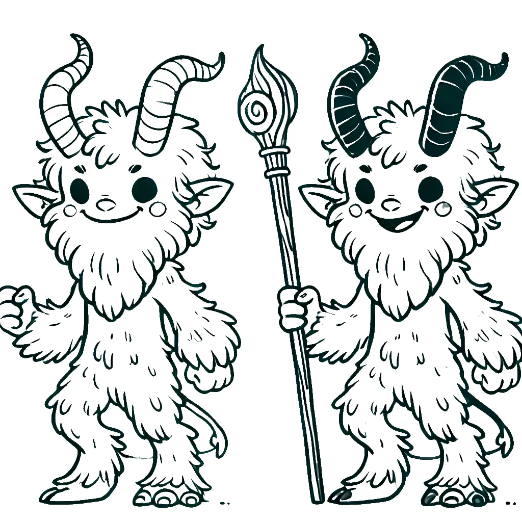 coloriage Krampus à imprimer pdf 1