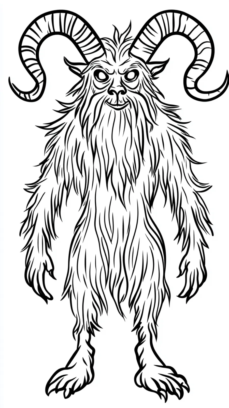 coloriage Krampus pour enfants