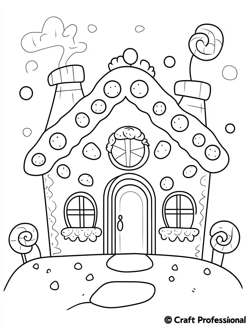 coloriage Maison En Pain D’épices pour enfant