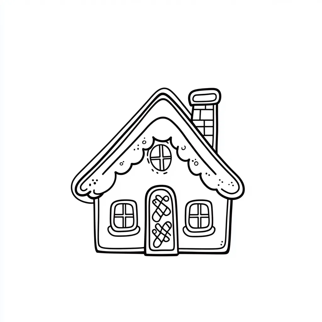 imprimer coloriage Maison En Pain D’épices gratuit