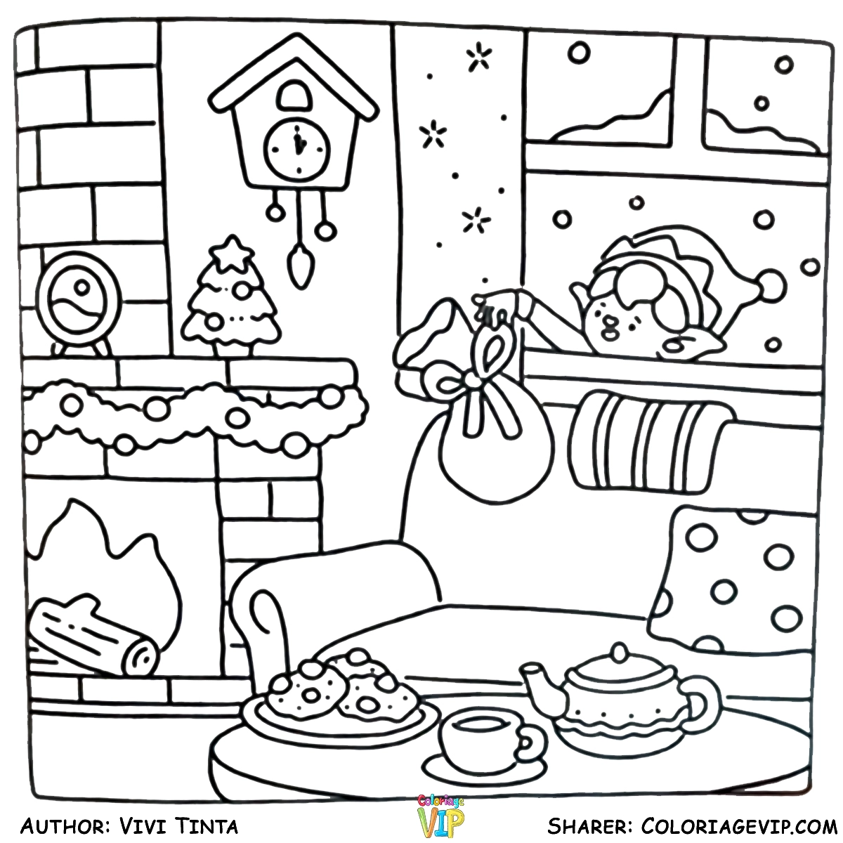 coloriage Merry Lights et decoupage