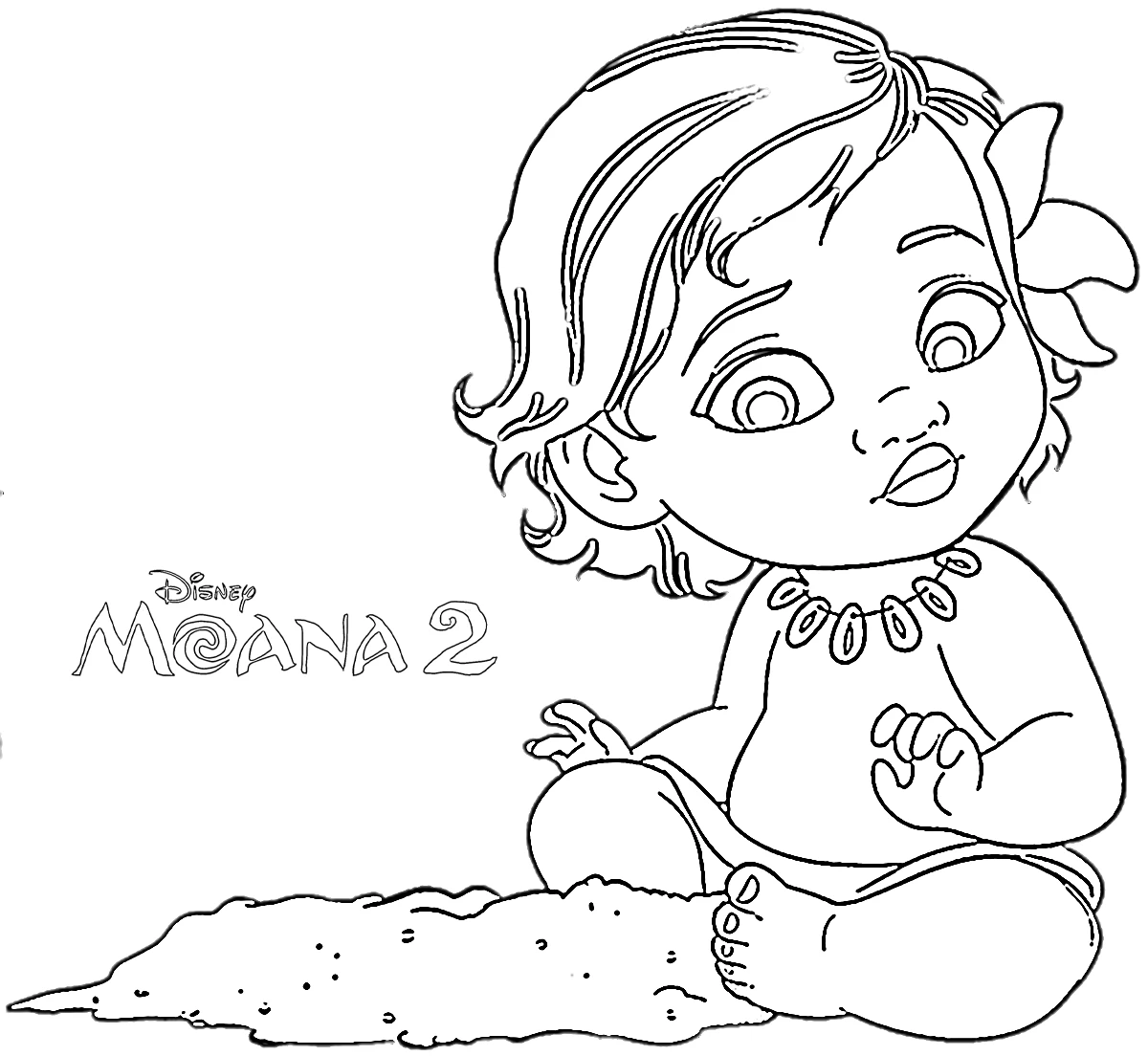 coloriage Moana 2 et decoupage 1