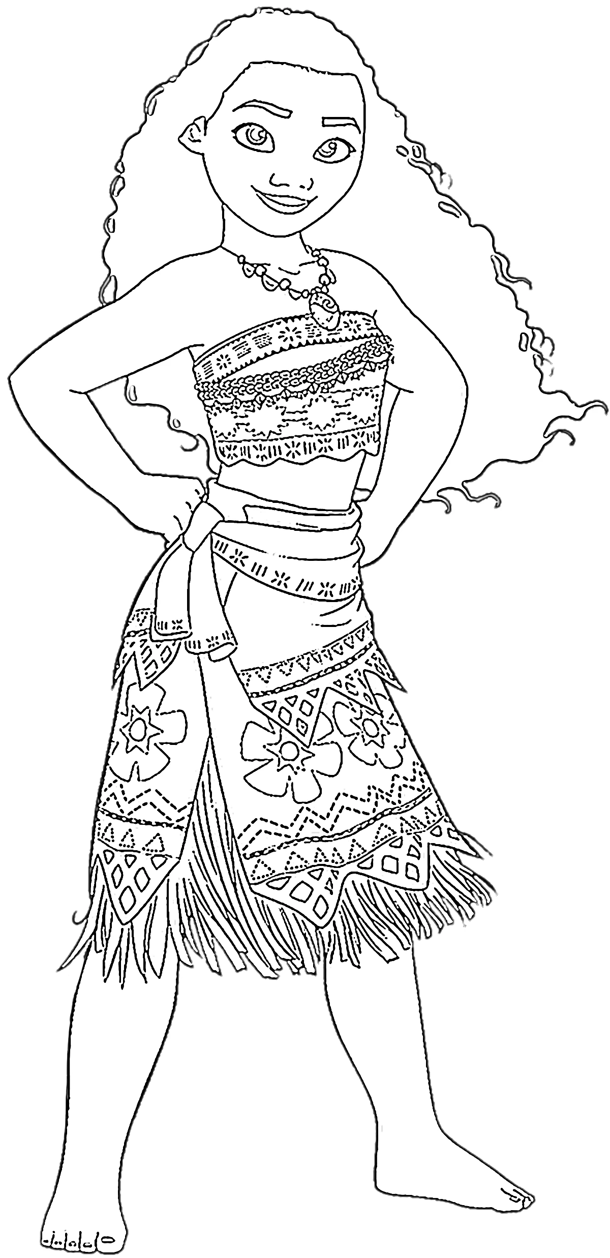 coloriage Moana 2 à imprimer pdf gratuit