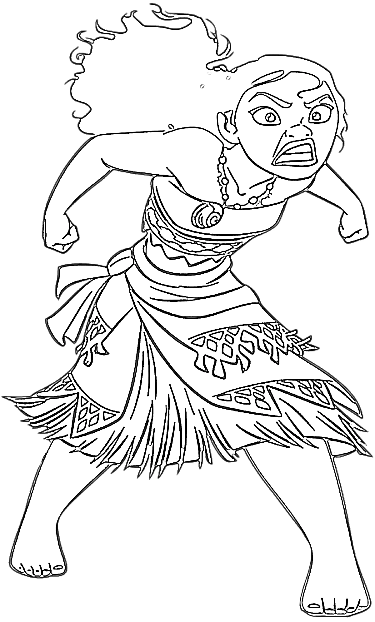 coloriage Moana 2 à imprimer pour enfant de 10 ans