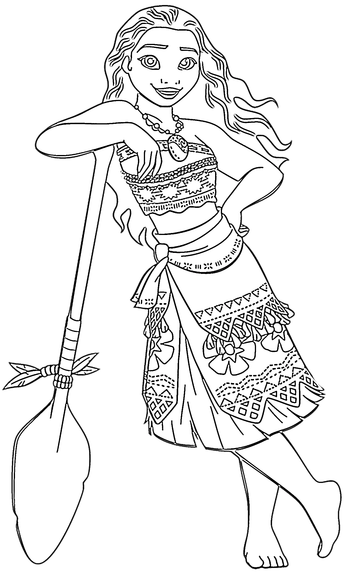 image pour coloriage Moana 2 enfant