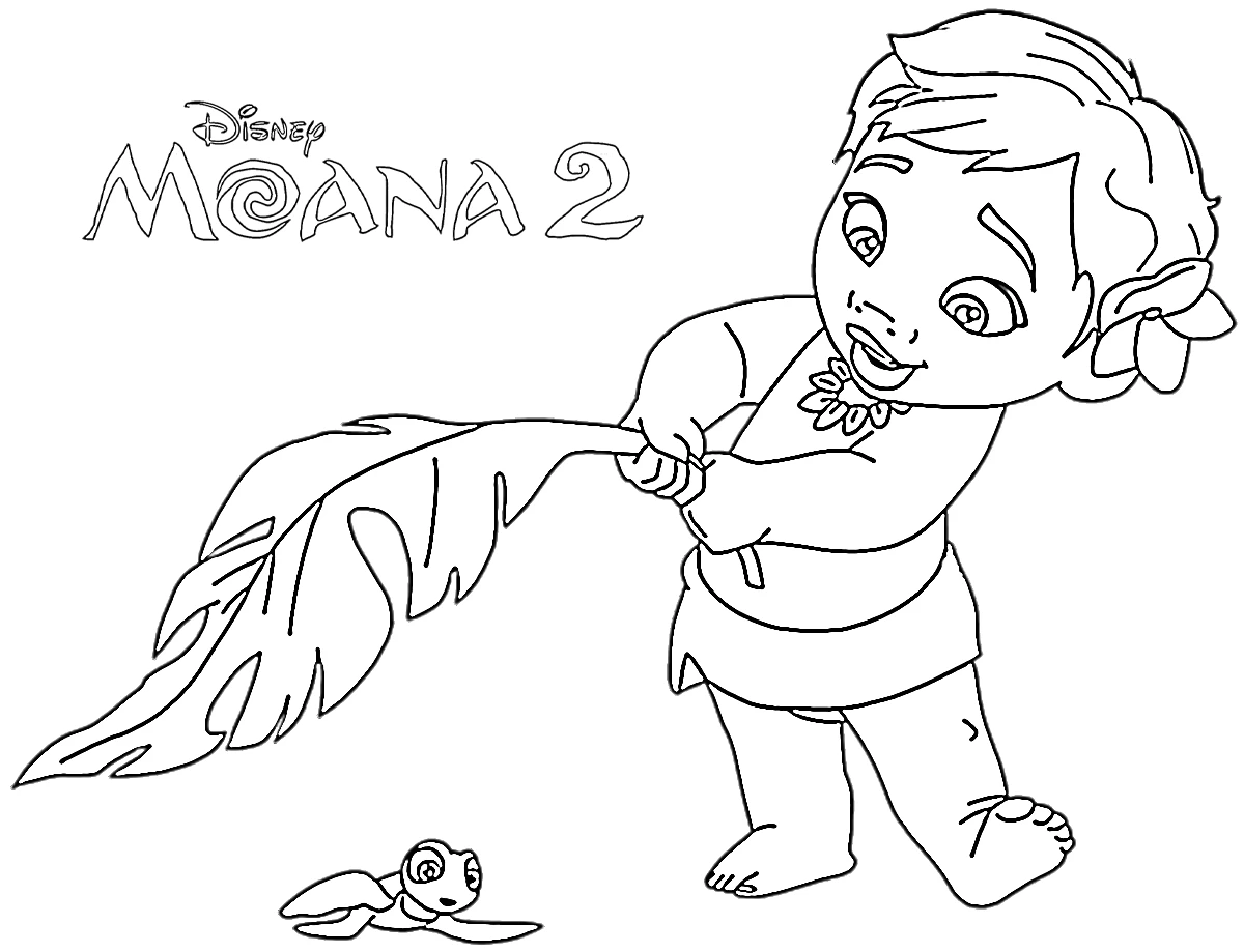 coloriage Moana 2 a imprimer gratuitement