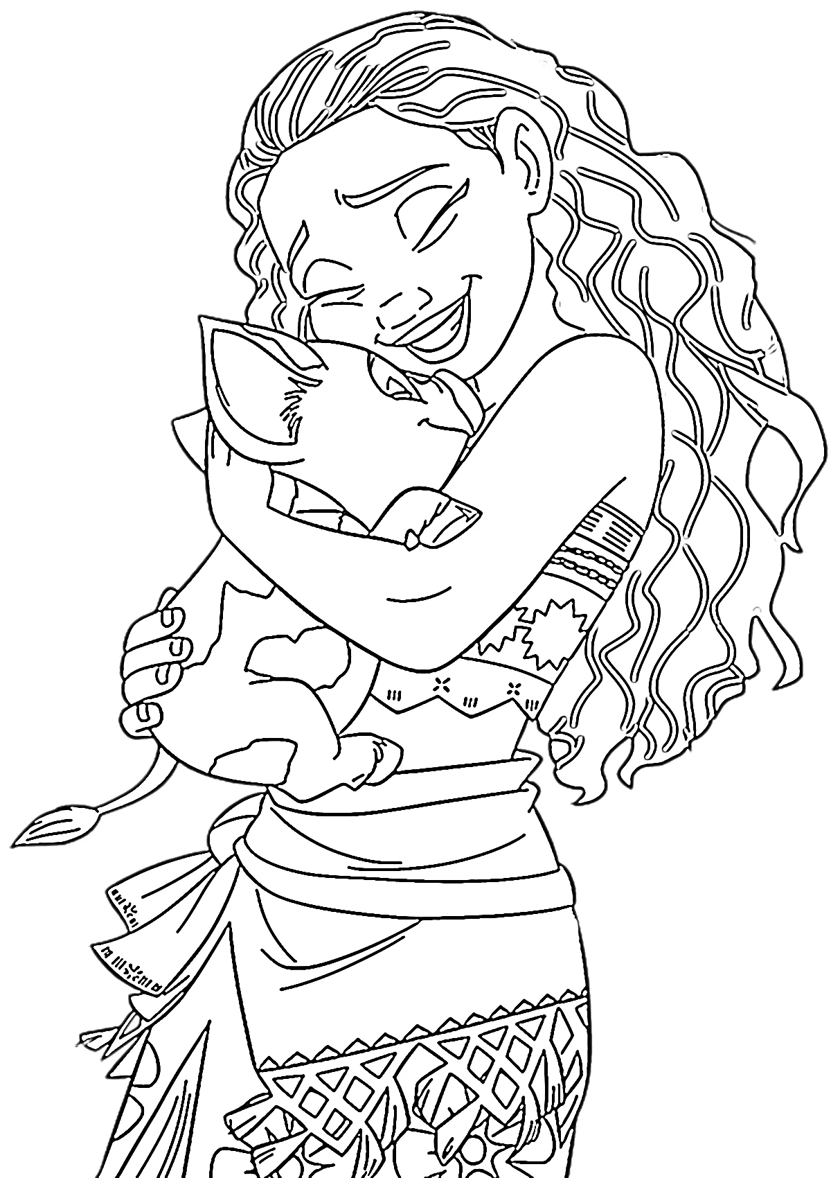 coloriage Moana 2 pour enfant gratuit 1