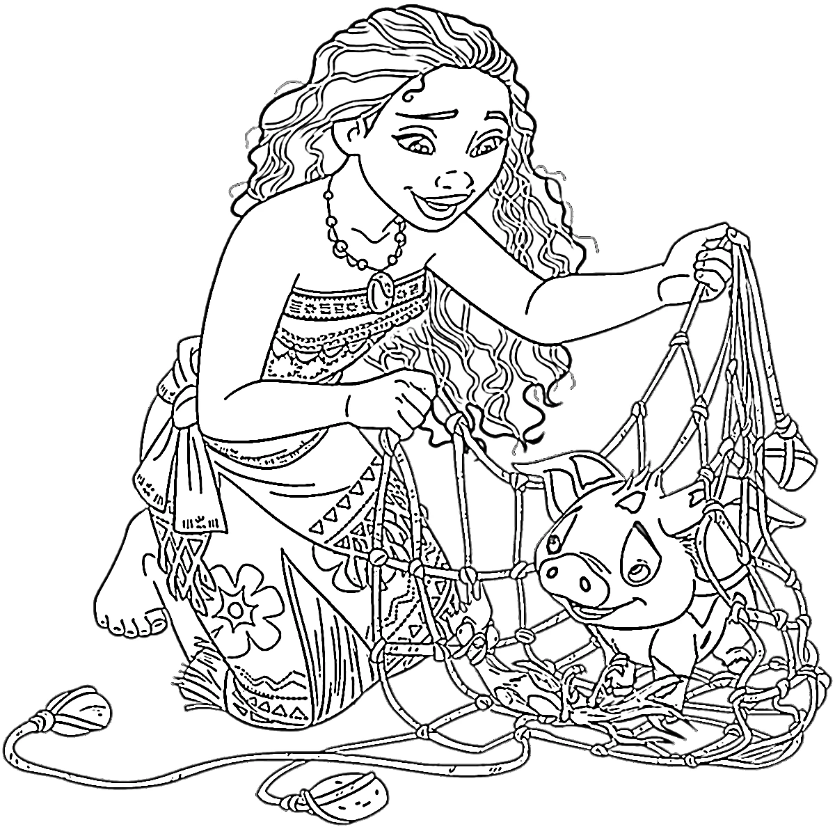 coloriage Moana 2 pour enfant 1