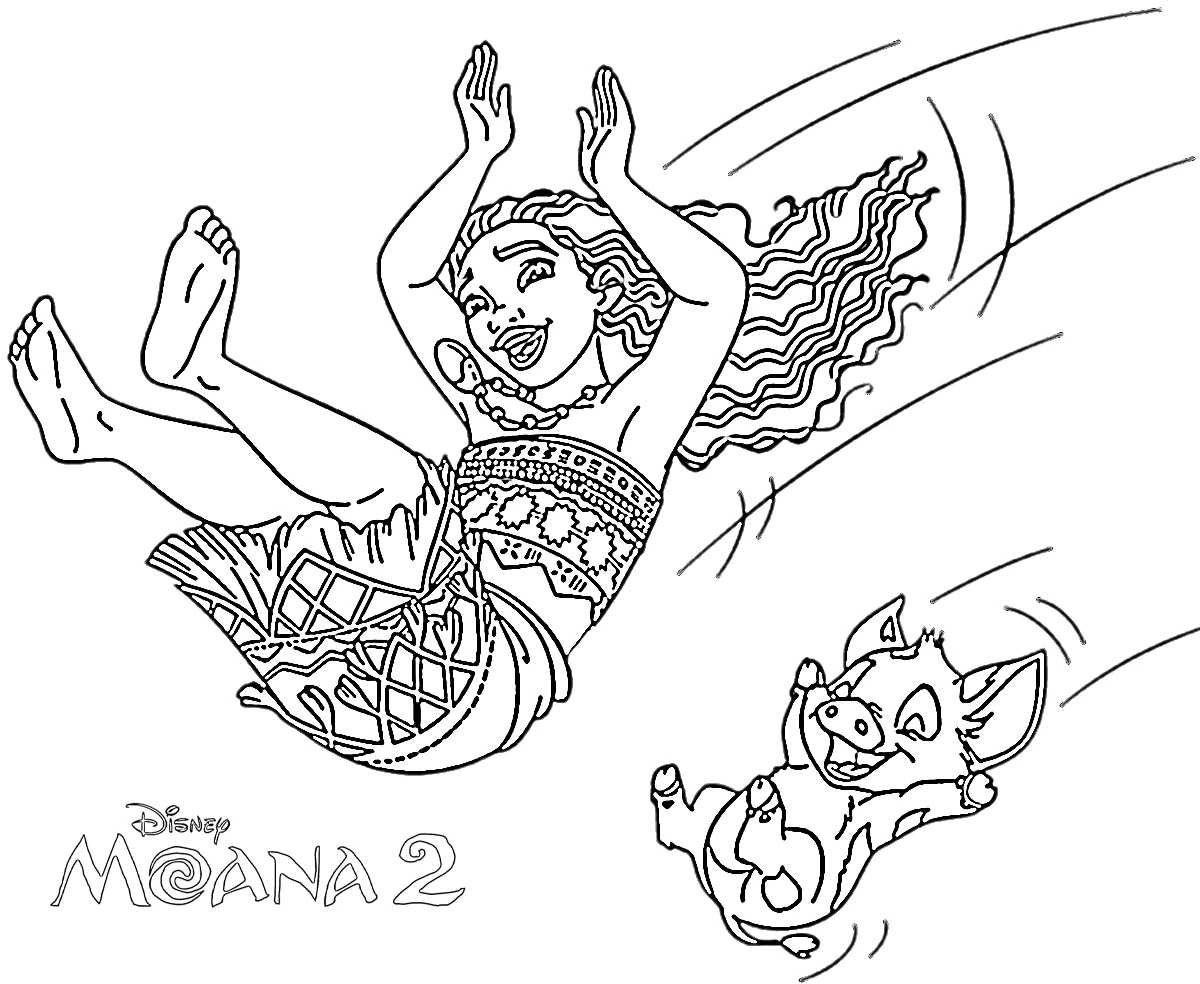 coloriage Moana 2 à imprimer pour enfant de 12 ans