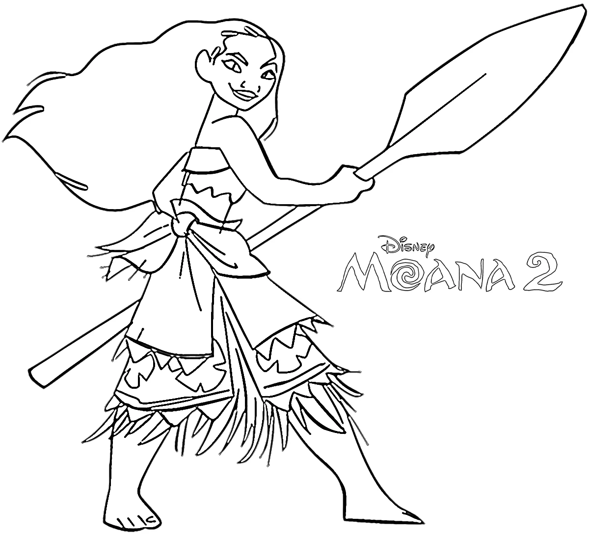 coloriage Moana 2 pour enfant