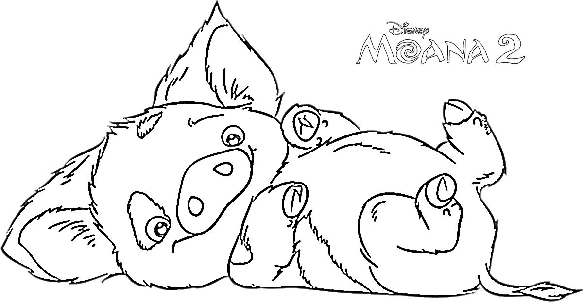 coloriage Moana 2 d'enfant a imprimer