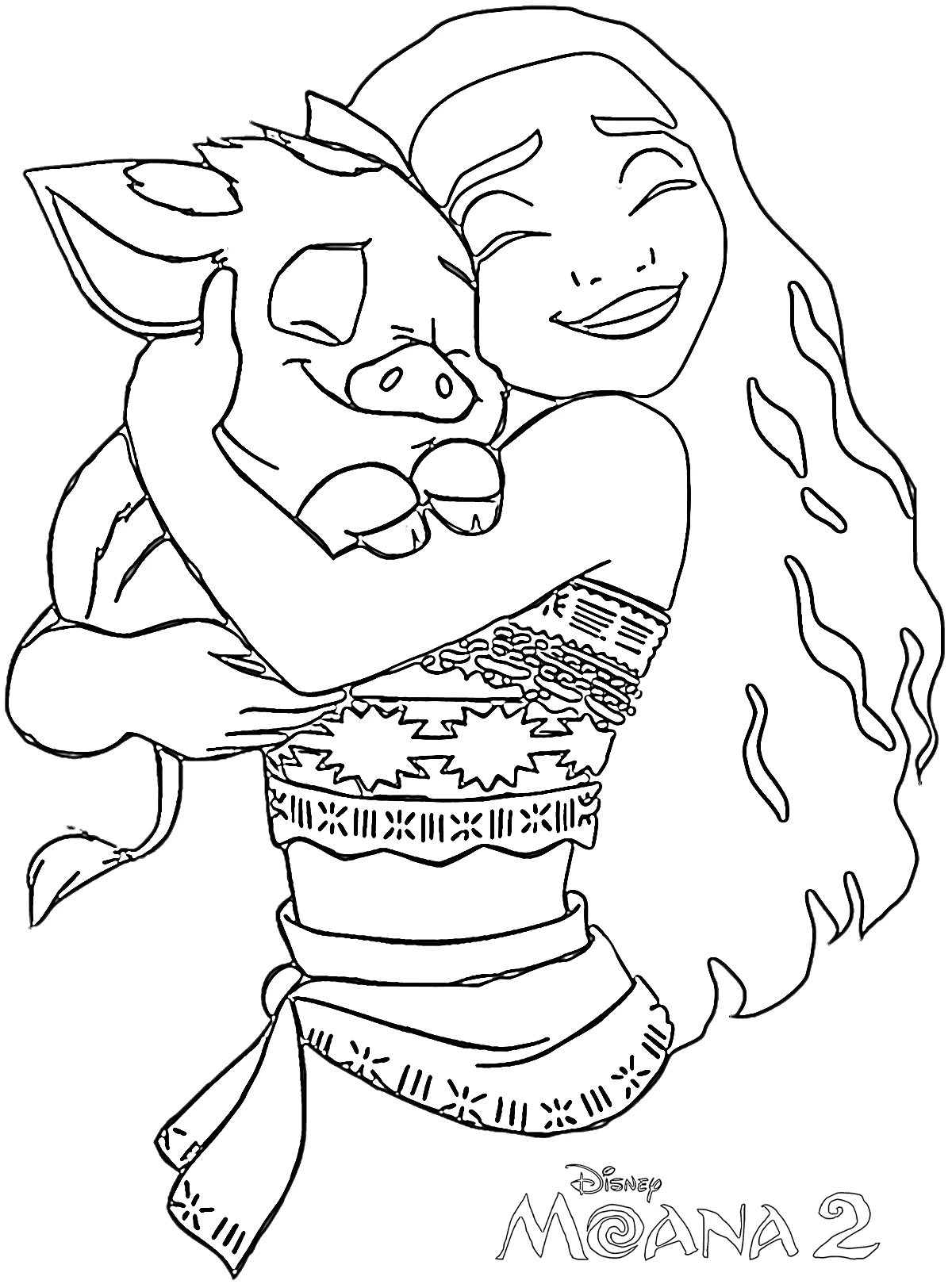 coloriage Moana 2 a imprimer