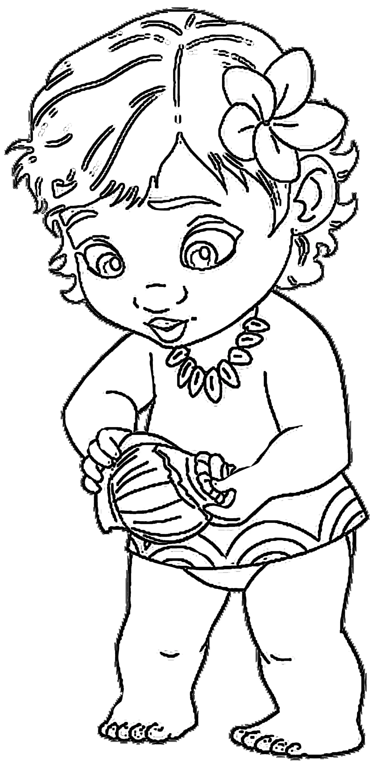 coloriage Moana 2 pour bebe a imprimer