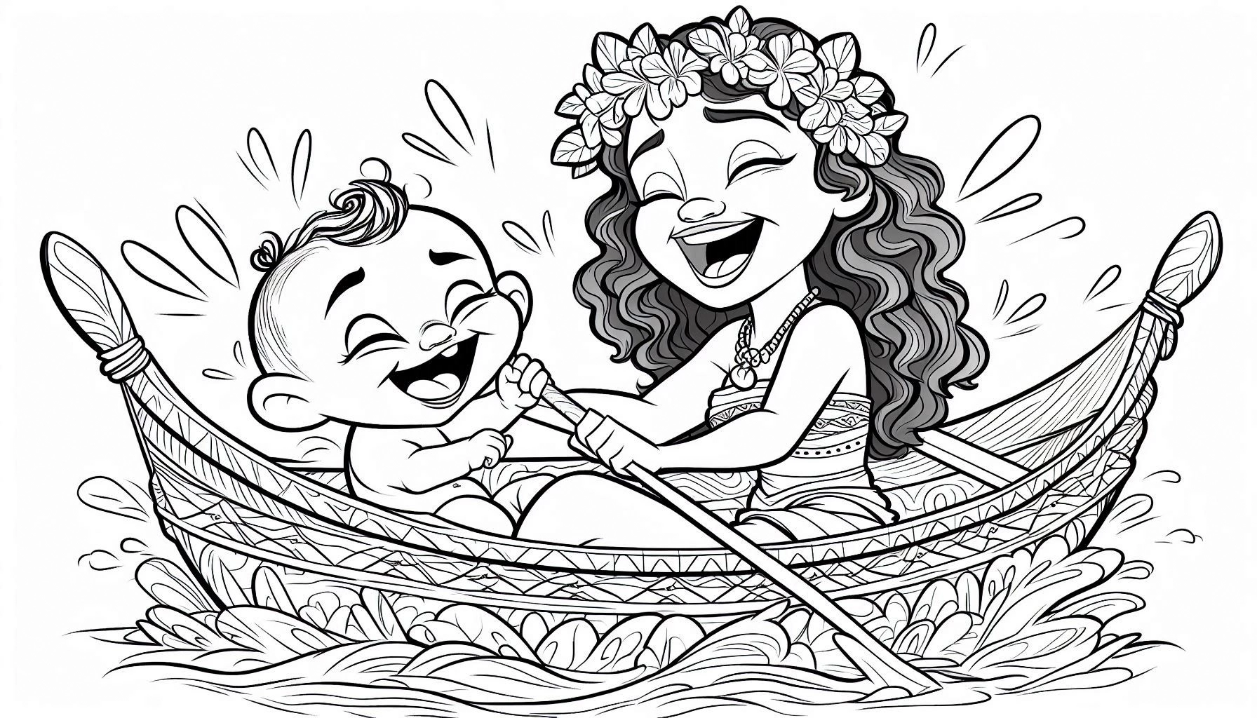 coloriage Monana 2 à imprimer pour enfant de 2 ans