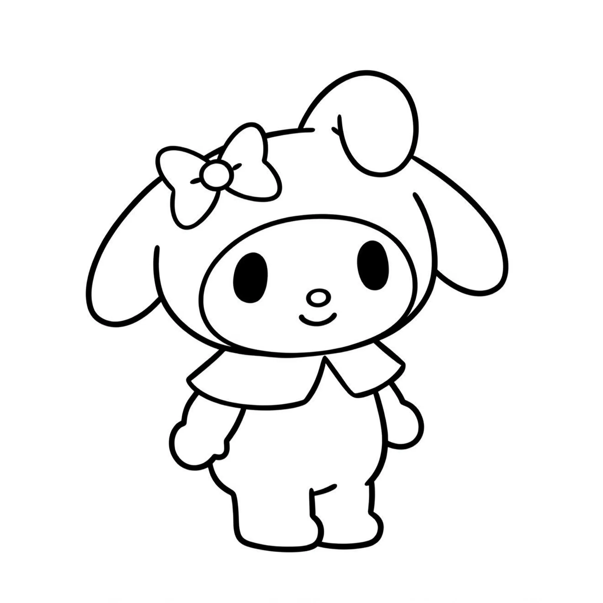 coloriage My Melody avec son capuchon a telecharger