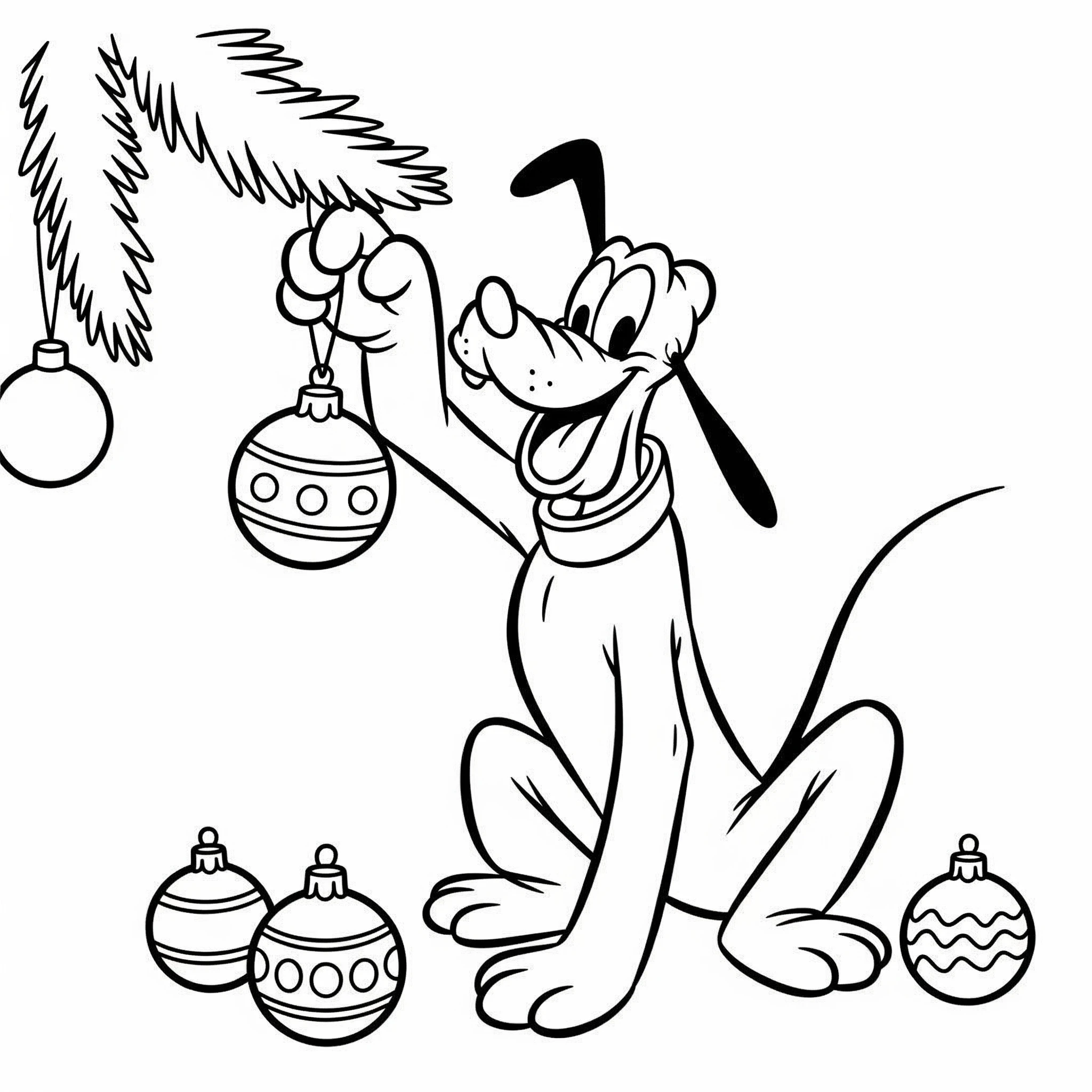 coloriage Noël Disney gratuit en ligne