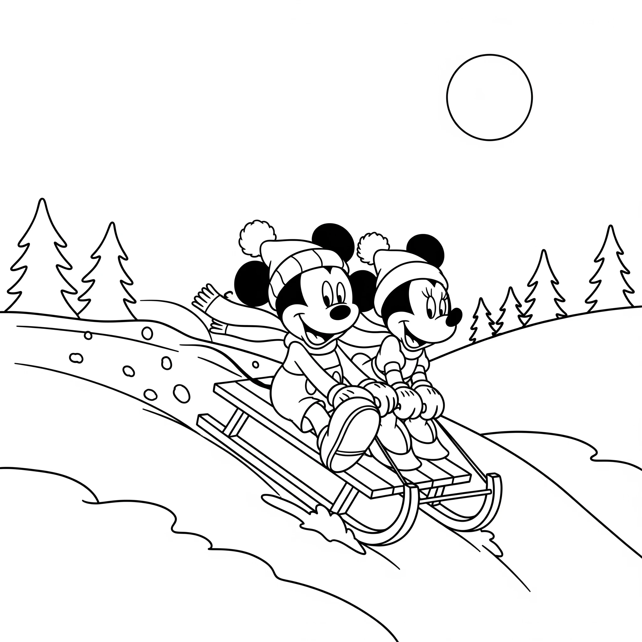 coloriage Noël Disney à imprimer pdf gratuit