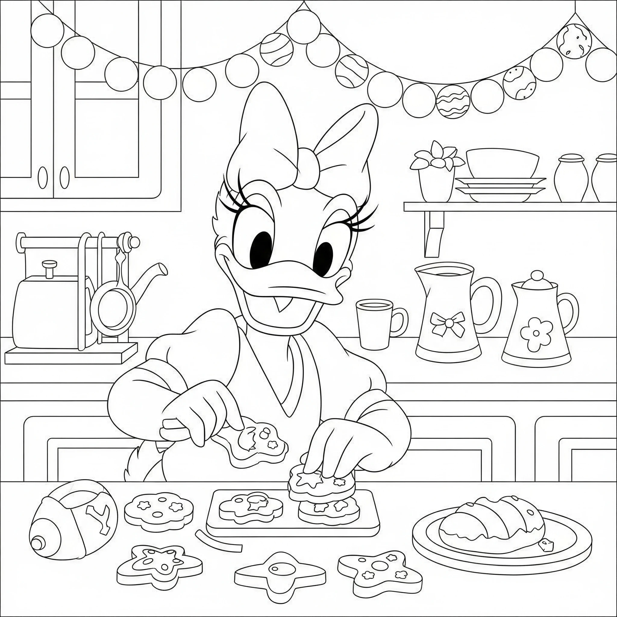 coloriage Noël Disney à imprimer pour enfant de 4 ans