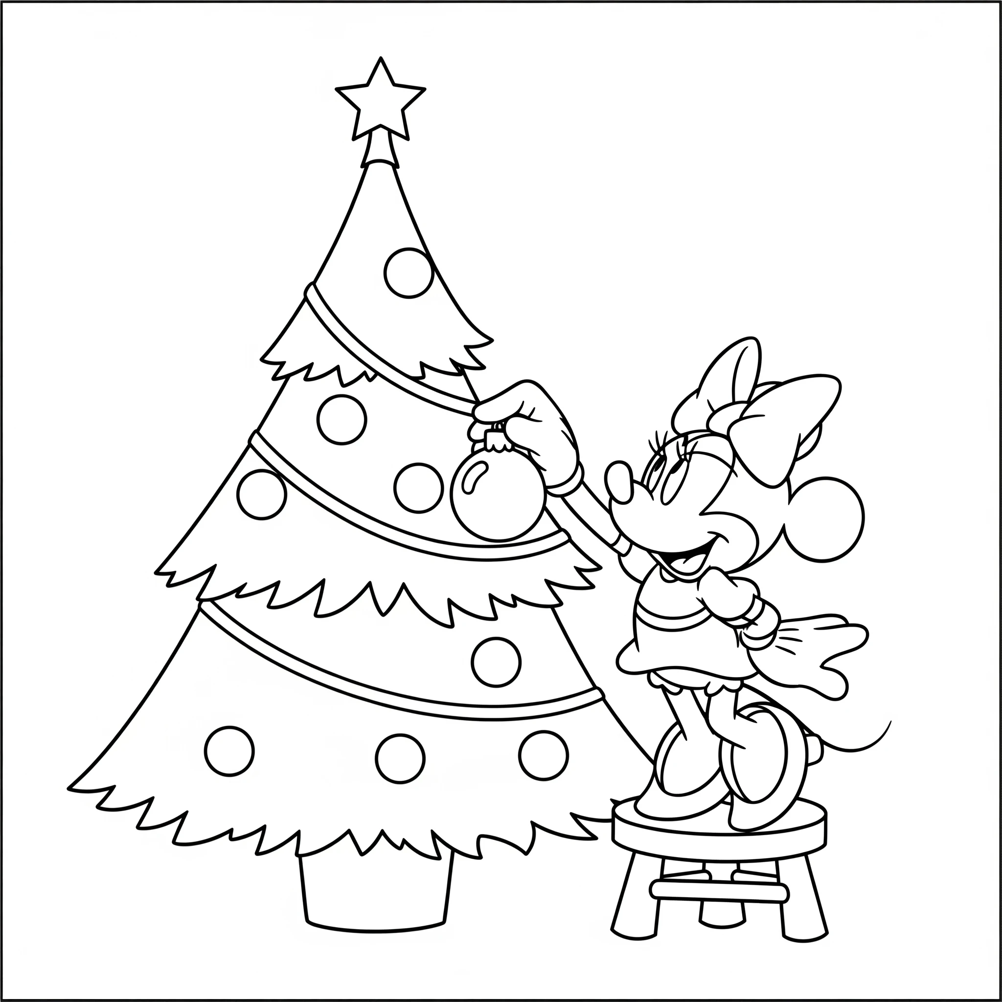 coloriage Noël Disney à imprimer pour enfant de 12 ans