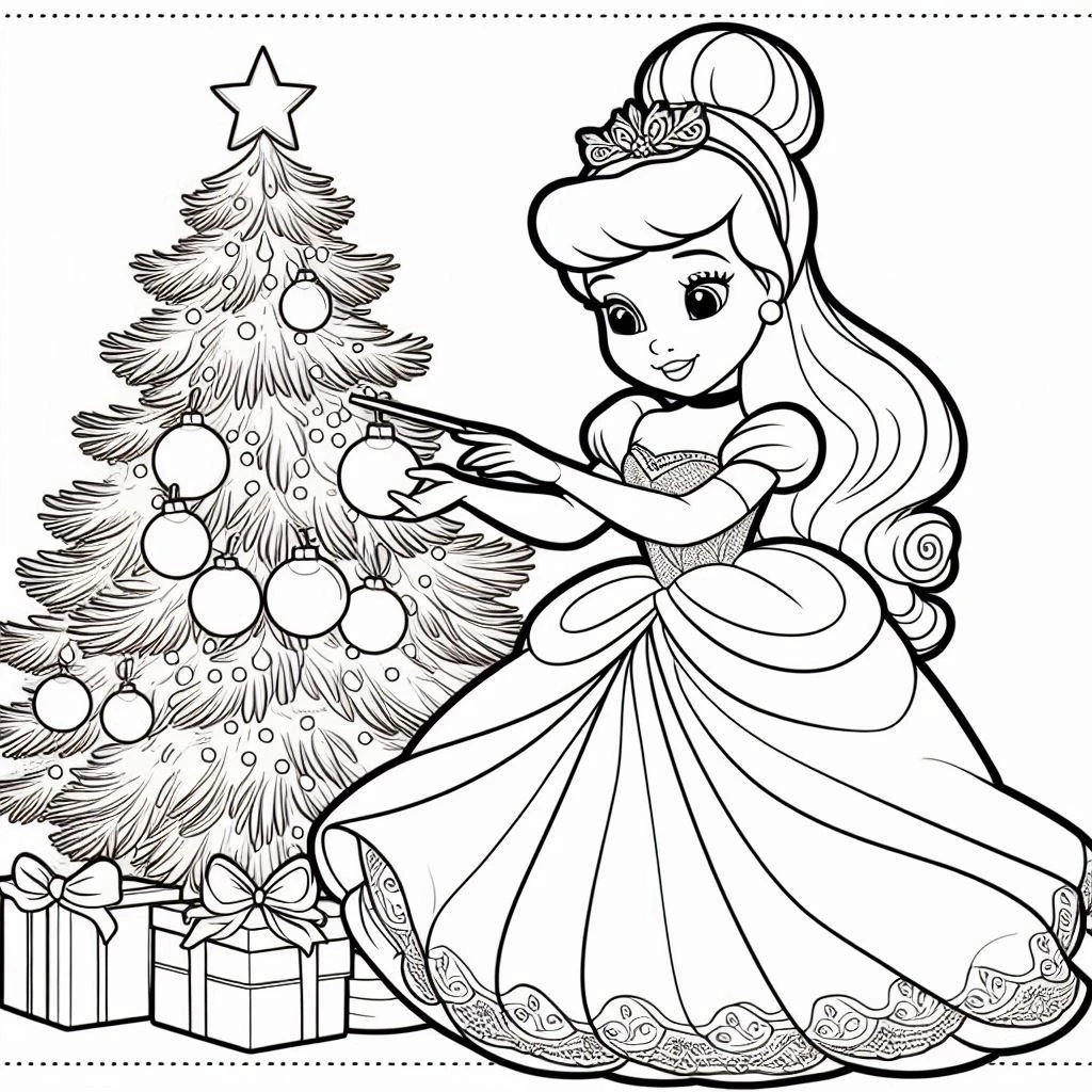 coloriage Noël Disney educatif pour enfant