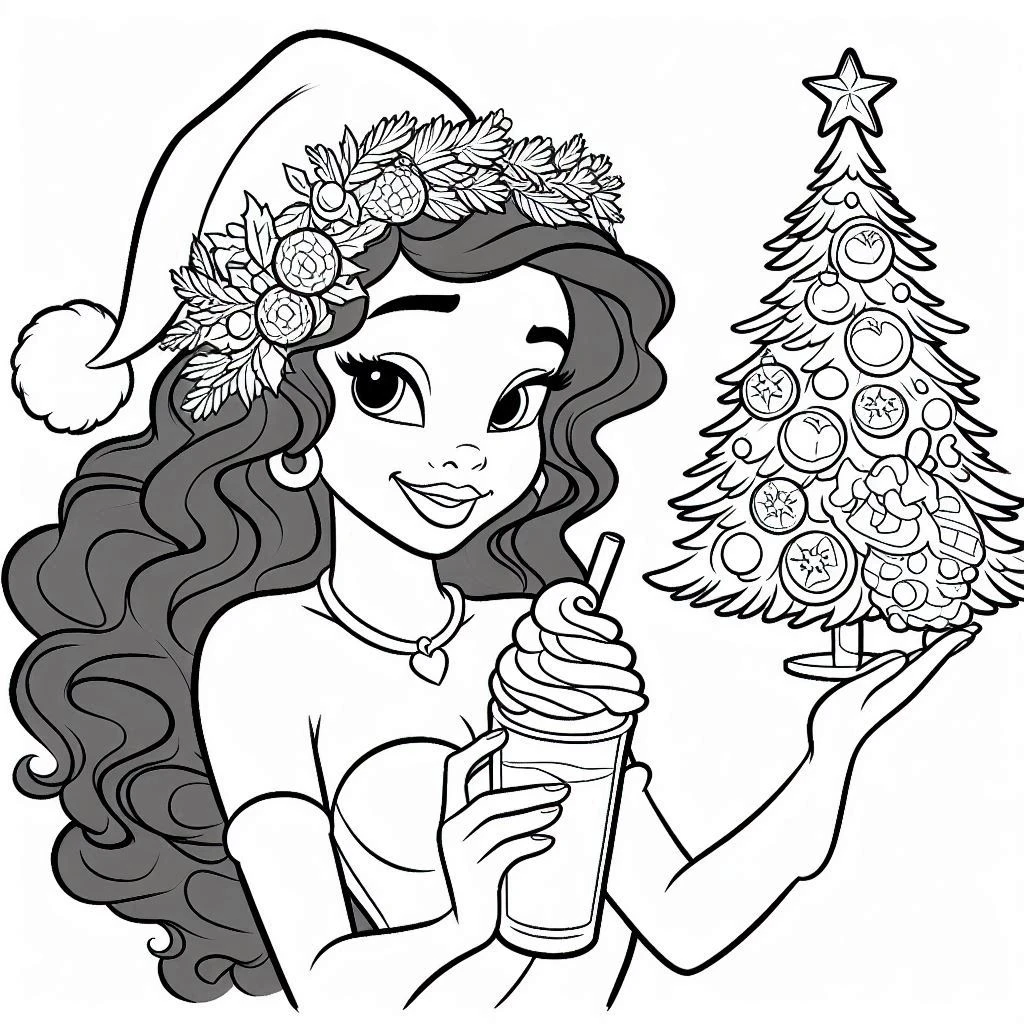 coloriage Noël Disney pour enfants a imprimer