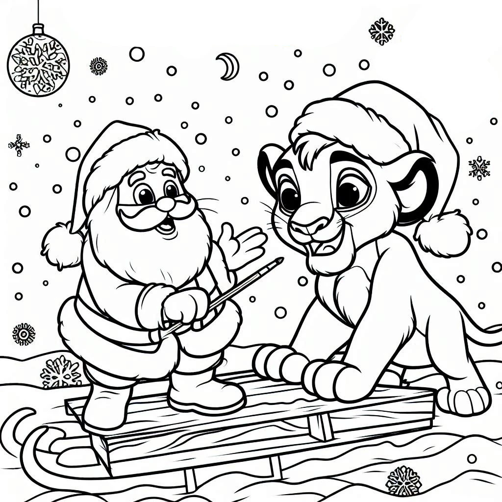 coloriage Noël Disney a dessiner en ligne