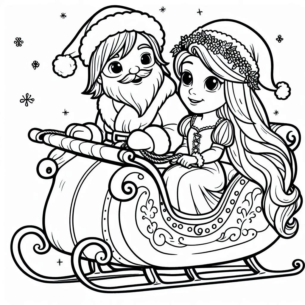 coloriage Noël Disney pour enfant de 5 ans