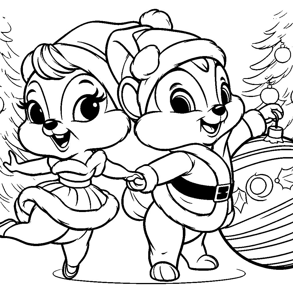 coloriage Noël Disney à imprimer a4