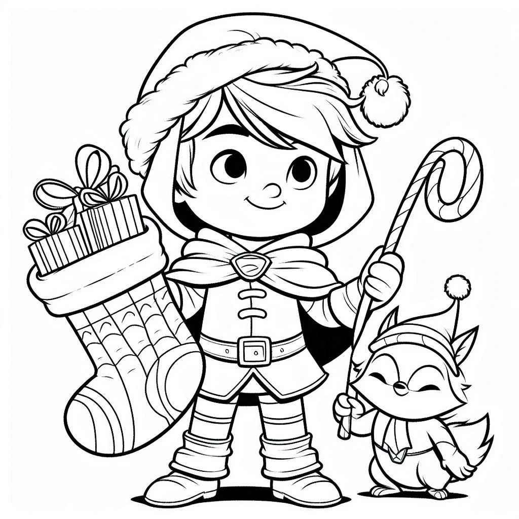 coloriage Noël Disney pour enfant de 8 ans