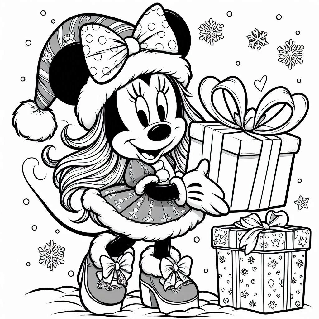 coloriage Noël Disney pour enfant de 3 ans