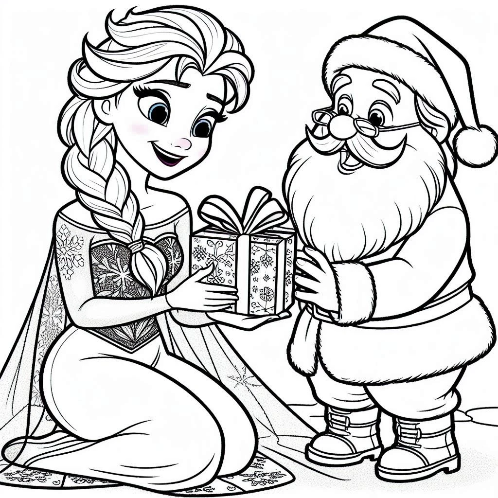 coloriage Noël Disney pour enfant a imprimer gratuit